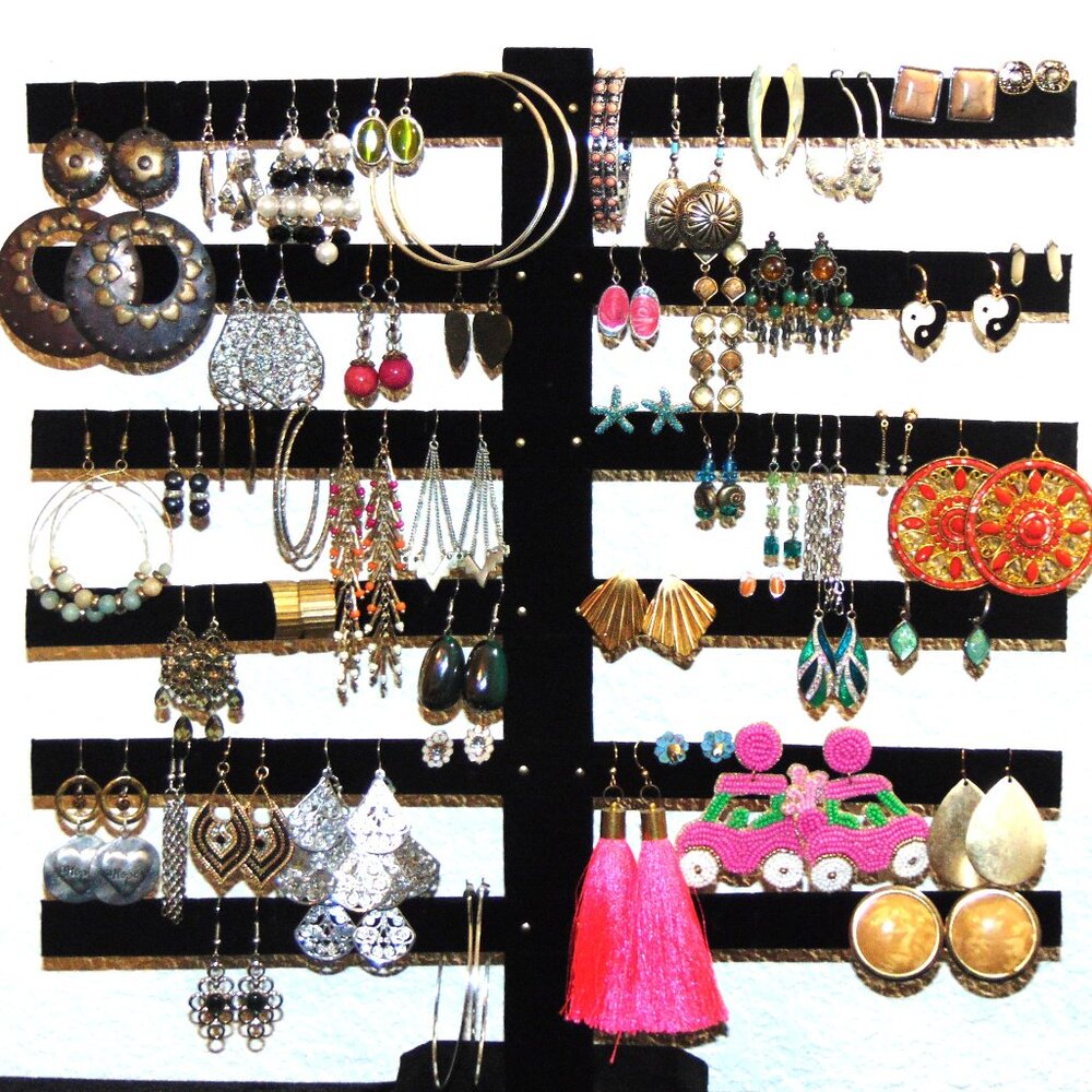 Vintage to Modern Lot of 50 pairs of earrings